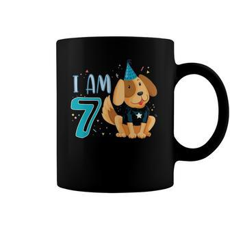 7Th Birthday Boy Dog Puppy Children Im 7 Birthday Party Coffee Mug | Mazezy