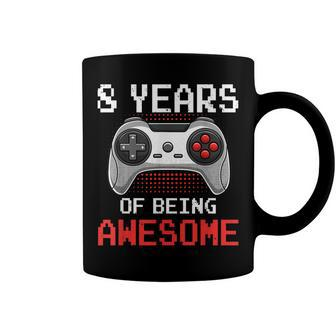 8 Years Old Video Game 8Th Birthday For Boys Kids Gamer Coffee Mug - Seseable