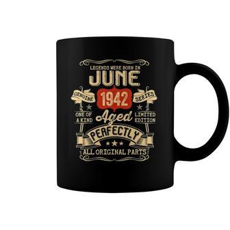 80 Years Old 80Th Birthday Gifts Vintage June 1942 Birthday Party Coffee Mug | Mazezy