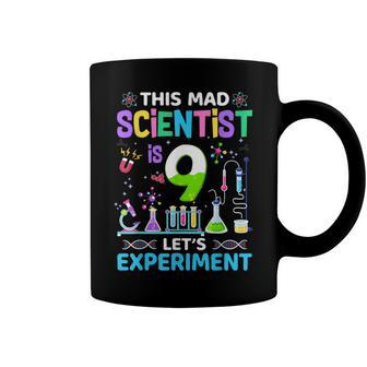 9 Years Old 9Th Birthday Boys Girls Science Theme Party Coffee Mug - Seseable