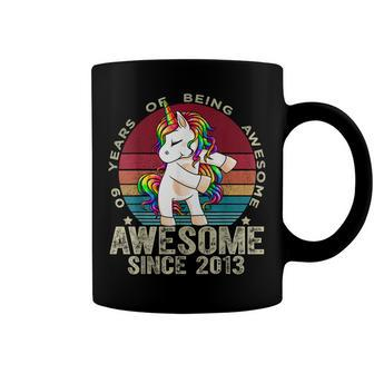 9 Years Old Unicorn Flossing 9Th Birthday Girl Unicorn Gifts Coffee Mug - Seseable