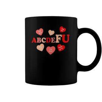 AbcDeFu Valentines Retro Funny Hearts Valentine Candy Coffee Mug | Mazezy