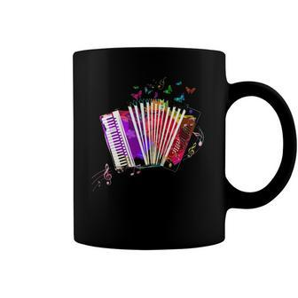 Abstract Music Butterfly Accordion Coffee Mug | Mazezy