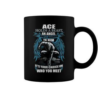 Ace Name Gift Ace And A Mad Man In Him Coffee Mug - Seseable