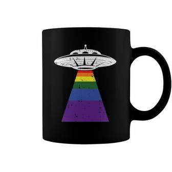 Alien Abduction Gay Pride Lgbtq Gaylien Ufo Proud Ally Coffee Mug | Mazezy
