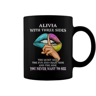 Alivia Name Gift Alivia With Three Sides Coffee Mug - Seseable