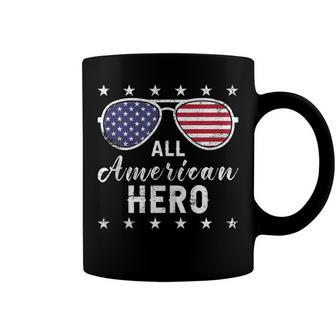 All American Hero Dad 4Th Of July Sunglasses Fathers Day Coffee Mug - Seseable