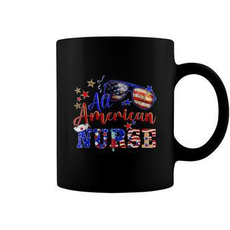 All American Nurse 4Th Of July Nurse Stethoscope Sunglasses Coffee Mug - Seseable