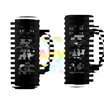 Ally Cat Pride Month Straight Ally Gay Lgbtq Lgbt Women Coffee Mug | Mazezy