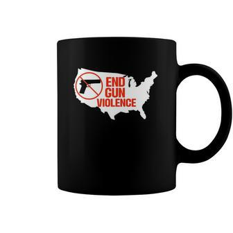 America End Gun Violence United States Map Coffee Mug | Mazezy
