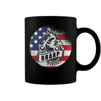 American Flag Braap Motorbike Patriotism Gift Coffee Mug - Seseable