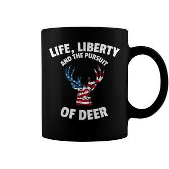 American Flag Deer 4Th Of July - The Pursuit Of Deer Coffee Mug - Seseable