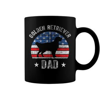 American Flag Golden Retriever Dad 4Th Of July Fathers Day Zip Coffee Mug - Seseable
