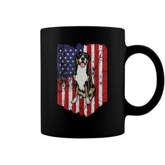 American Flag Greater Swiss Mountain Dog 4Th Of July Usa Coffee Mug | Mazezy