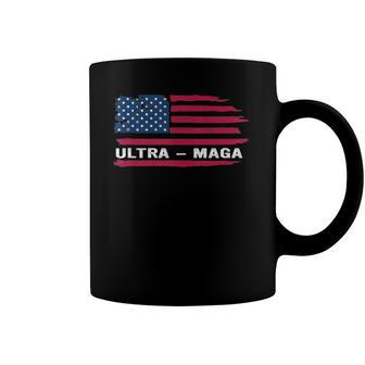 American Flag Outfit Black American Flag Cute Ultra Maga Coffee Mug | Mazezy