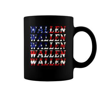 American Flag Red White Blue Merch Outfit Cute Wallen Coffee Mug | Mazezy