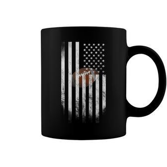 American Flag Vintage Football Flag Dad Mom Kid T Coffee Mug - Seseable