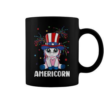 Americorn Unicorn 4Th Of July Girls Mericorn Merica Coffee Mug - Seseable