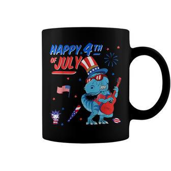 Amerisaurus Rex Happy 4Th Of July Dinosaur Trex Toddler Boys Coffee Mug - Seseable