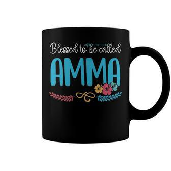 Amma Grandma Gift Blessed To Be Called Amma Coffee Mug - Seseable