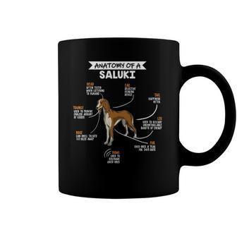 Anatomy Of A Saluki Dog Funny Dog Lover Gift Coffee Mug | Mazezy