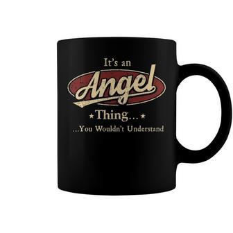 Angel Shirt Personalized Name Gifts T Shirt Name Print T Shirts Shirts With Name Angel Coffee Mug - Seseable