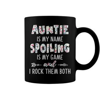 Auntie Gift Auntie Is My Name Spoiling Is My Game Coffee Mug - Seseable
