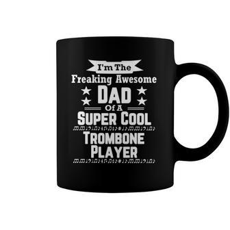 Awesome Dad Super Cool Trombone Player Marching Band Coffee Mug | Mazezy