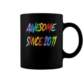 Awesome Since 2011 Birthday Party 11 Years Old Vintage Coffee Mug | Mazezy