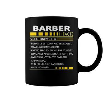 Barber Name Gift Barber Facts V2 Coffee Mug - Seseable