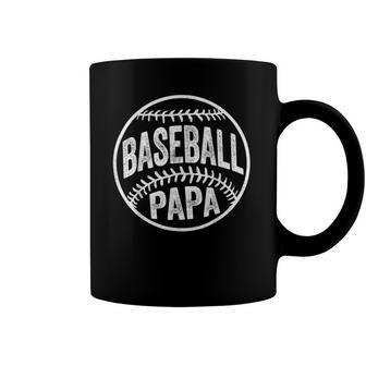 Baseball Papa Coach Fathers Day Coffee Mug | Mazezy