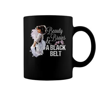 Beauty Brains And A Black Belt Martial Arts Karate Judo Thai Coffee Mug | Mazezy