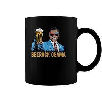 Beerack Obama Drinking Beer Funny 4Th Of July Coffee Mug | Mazezy