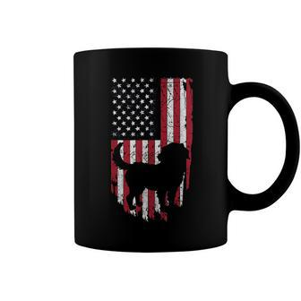 Bernese Mountain Dog Mom Dad 4Th Of July American Coffee Mug - Seseable