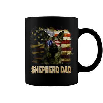 Best German Shepherd Dad Ever American Flag 4Th Of July Love Coffee Mug - Seseable