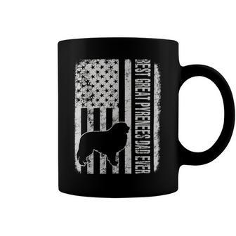 Best Great Pyrenees Dad Ever American Flag Coffee Mug - Monsterry