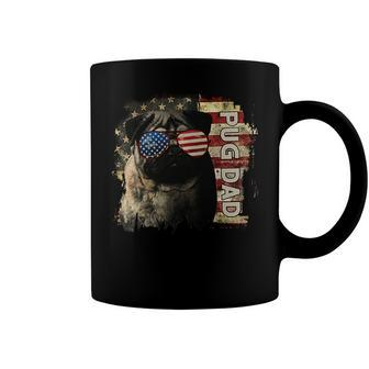 Best Pug Dad Ever American Flag 4Th Of July Pug Lovers Gift Coffee Mug - Seseable