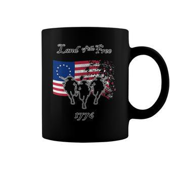 Betsy Ross Flag Land Of The Free Women Men Patriotic Gift Coffee Mug | Mazezy