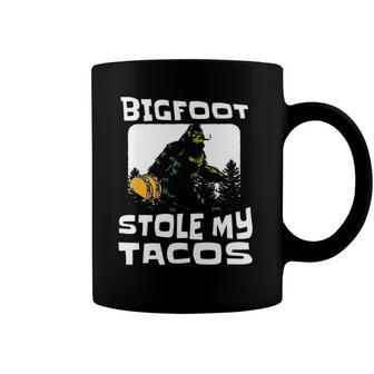 Bigfoot Stole My Tacos Funny Foodie Sci-Fi Sasquatch Coffee Mug | Mazezy