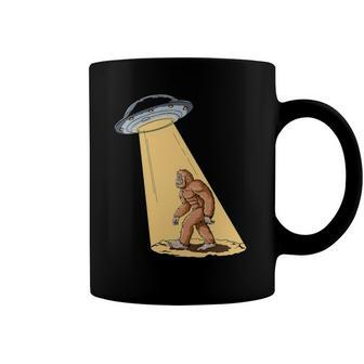 Bigfoot Ufo Abduction Sasquatch Abducted Alien Coffee Mug | Mazezy