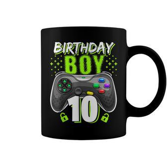 Birthday Boy 10 Video Game Controller Gamer 10Th Birthday Coffee Mug - Seseable
