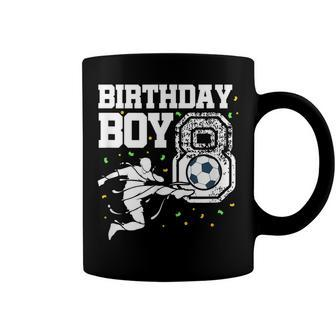Birthday Boy 8 Soccer Football 8Th Birthday Eight Year Old Coffee Mug - Seseable