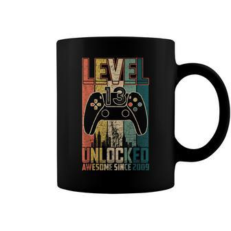 Birthday Gift Awesome Since 2009 Level 13 Unlocked Gamer Coffee Mug - Seseable