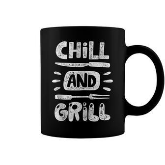 Birthday Gift For Him Husband Dad Grandpa Chill And Grill Coffee Mug - Seseable