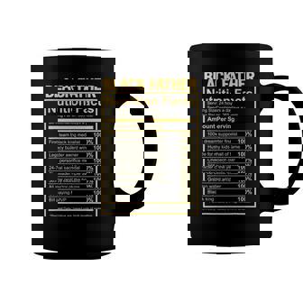 Black Father Fathers Day King Nutrition Facts Dad Coffee Mug | Mazezy