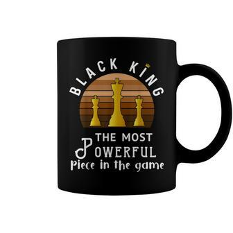 Black King The Most Powerful Piece In The Game Men Boy V3 Coffee Mug - Seseable
