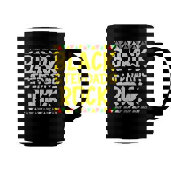 Black Stepdad Rock Kente African American Pride History Gift Coffee Mug | Mazezy