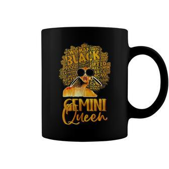 Black Women Afro Hair Art Gemini Queen Gemini Birthday Coffee Mug - Seseable