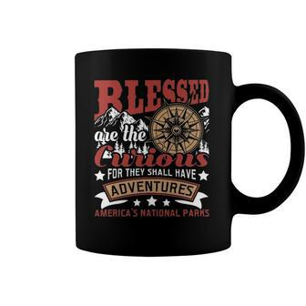 Blessed Are The Curious - Us National Parks Hiking & Camping Coffee Mug