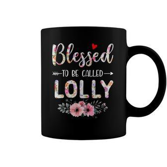 Blessed To Be Called Lolly Cute Floral Mothers Day Coffee Mug | Mazezy